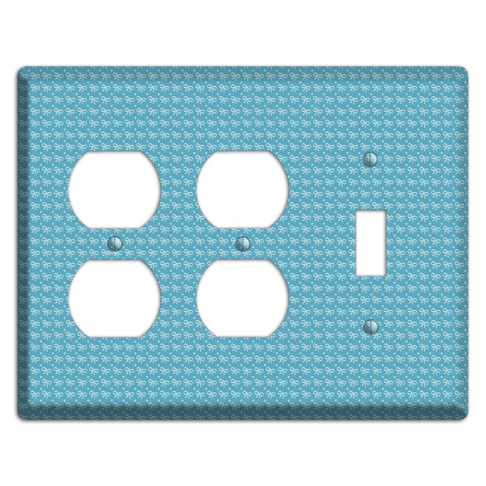 Turquoise Bows 2 Duplex / Toggle Wallplate