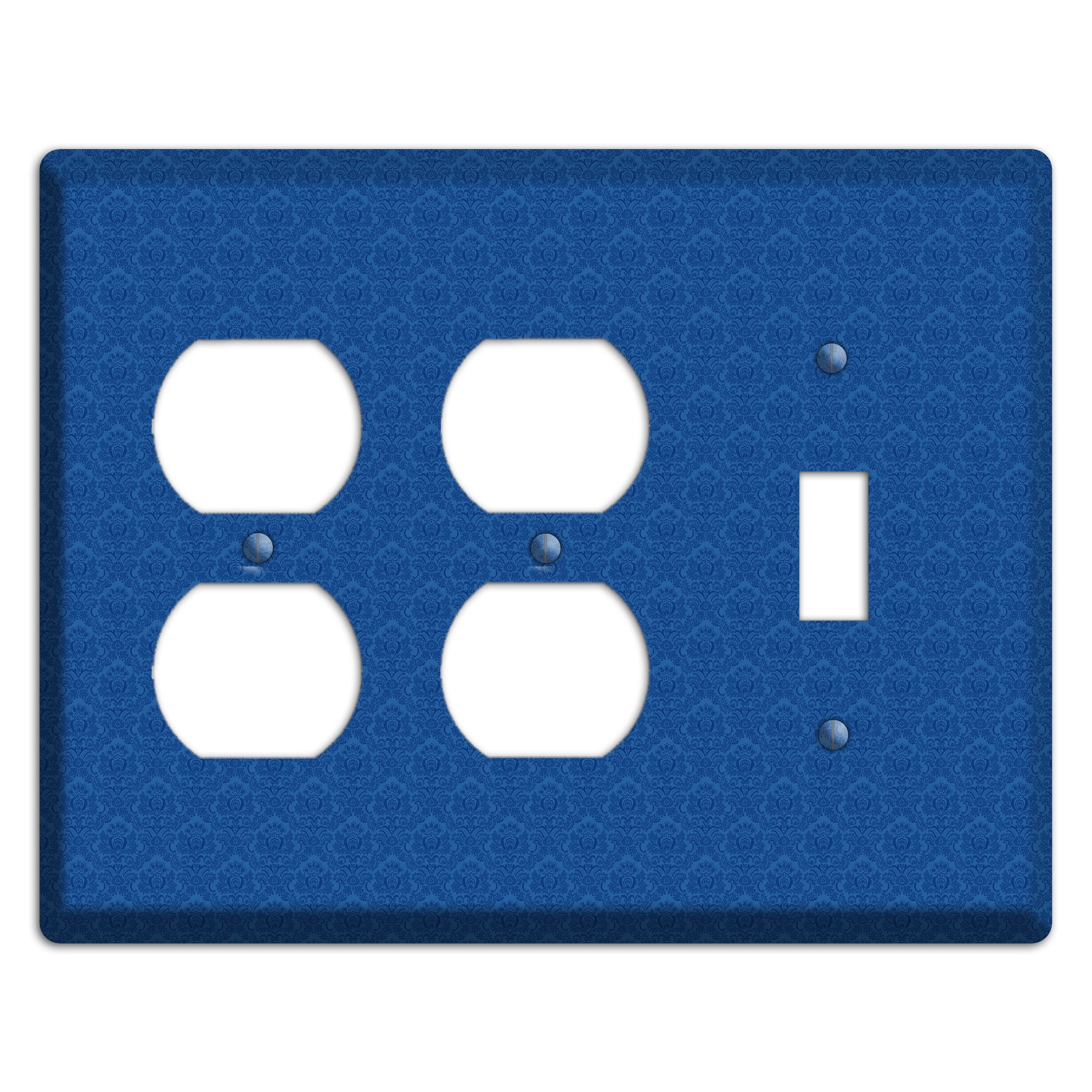 Blue Cartouche 2 Duplex / Toggle Wallplate