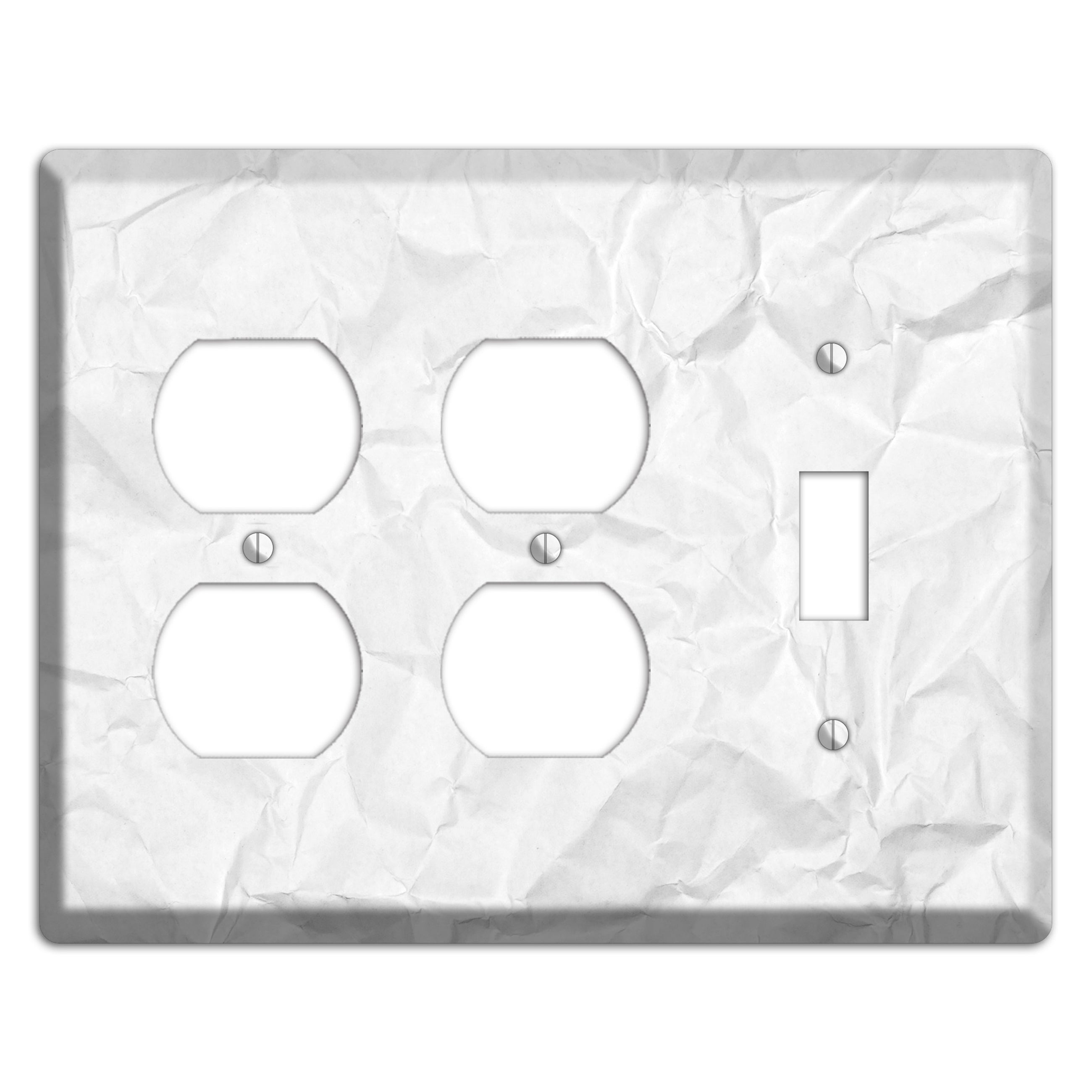 Concrete Crinkled Paper 2 Duplex / Toggle Wallplate