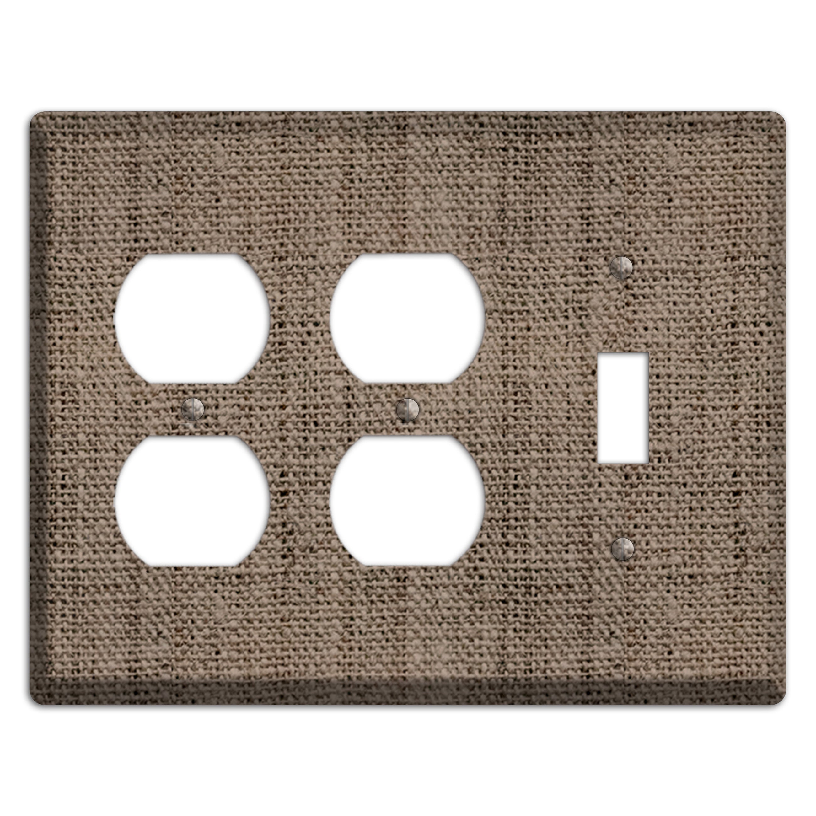 Coffee Burlap 2 Duplex / Toggle Wallplate