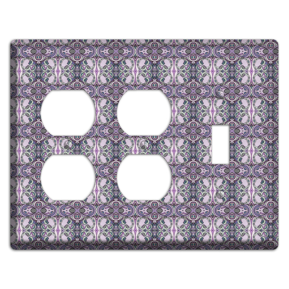 Pink Purple Sage Tapestry 2 Duplex / Toggle Wallplate