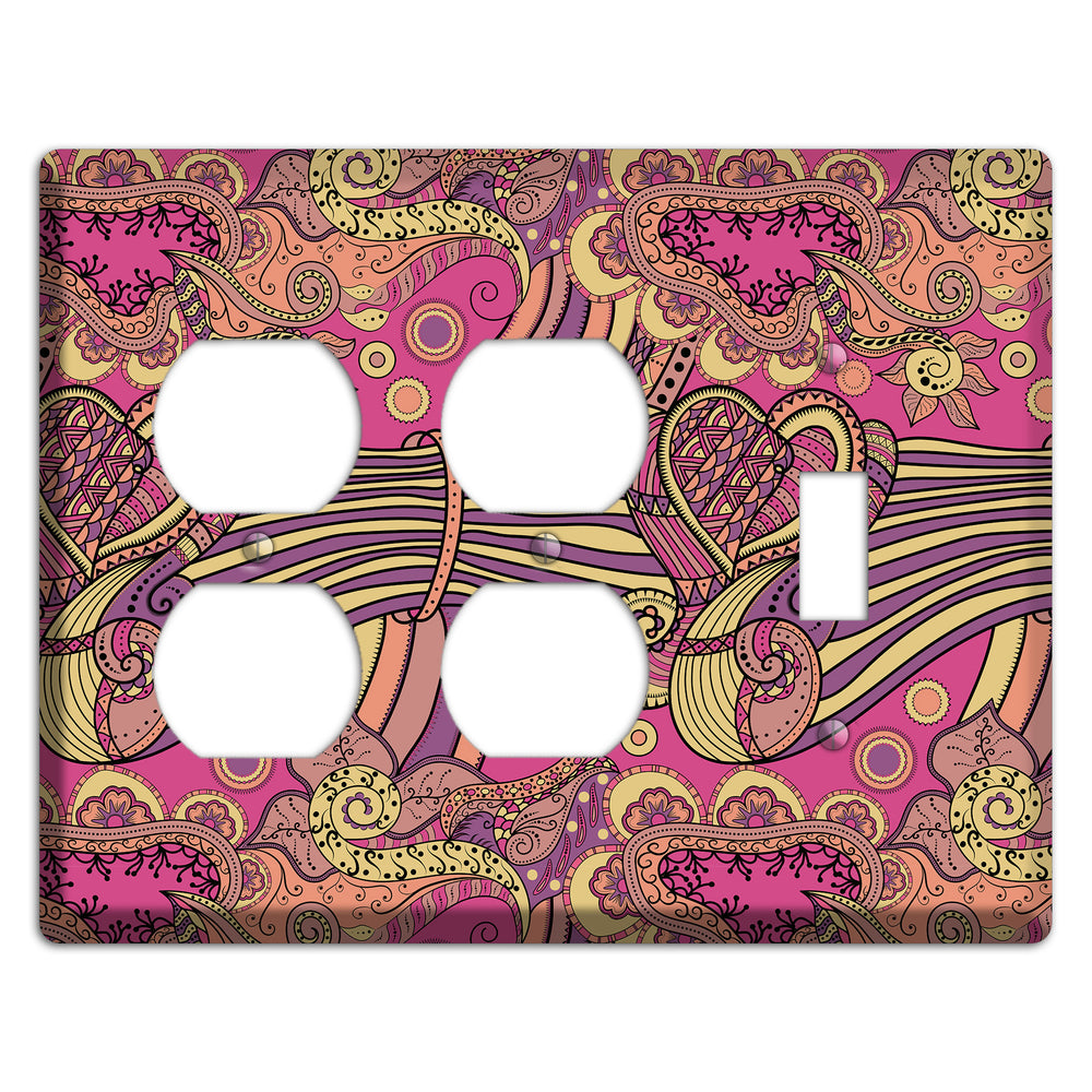 Retro Flourish 1 2 Duplex / Toggle Wallplate