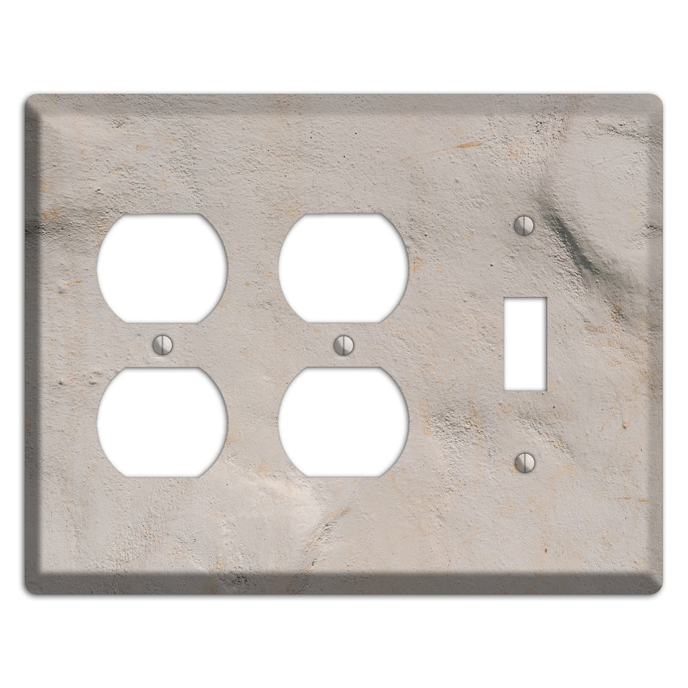 Trowled Concrete 2 Duplex / Toggle Wallplate