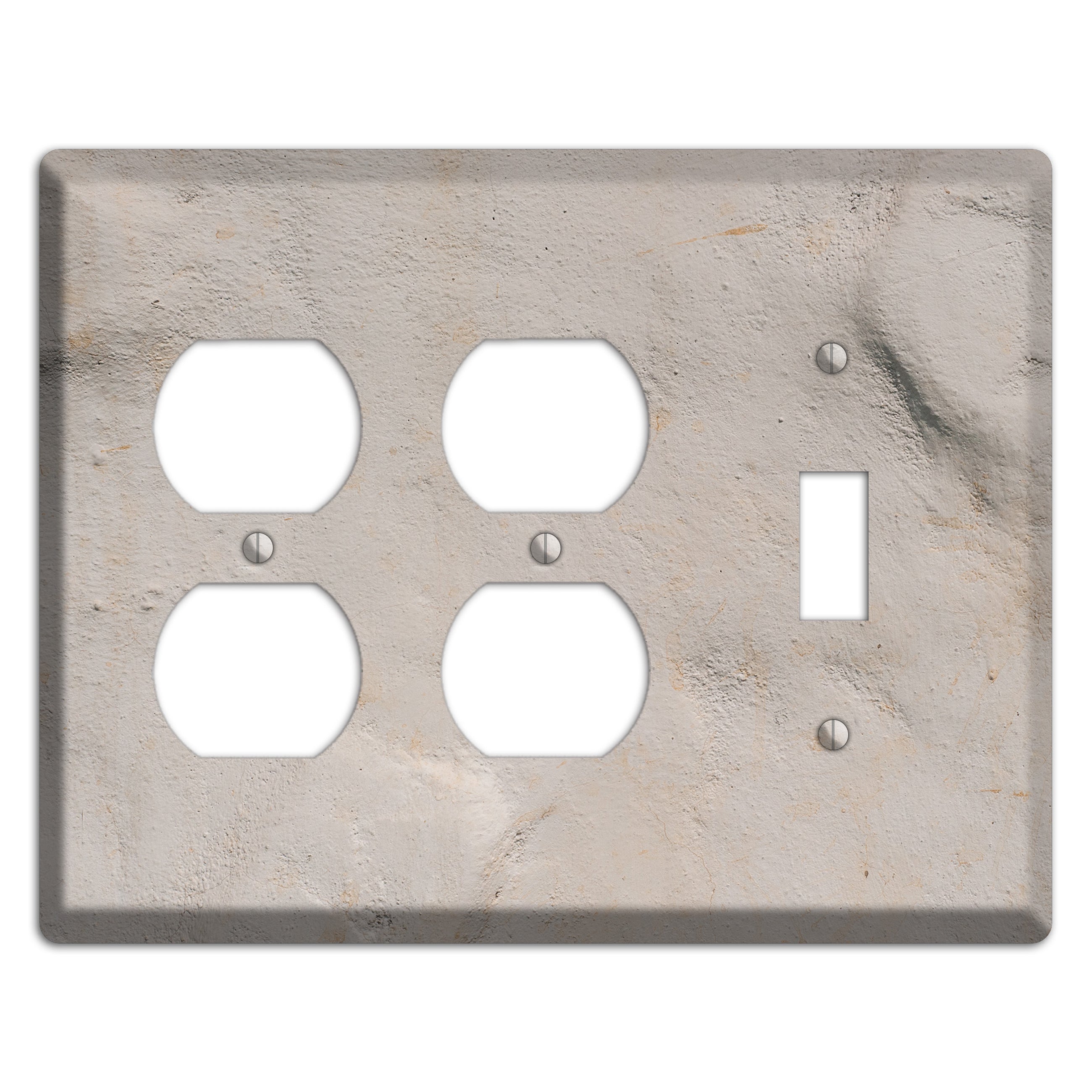 Trowled Concrete 2 Duplex / Toggle Wallplate