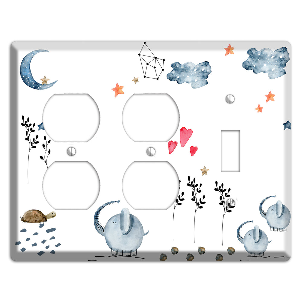 Elephant 2 Duplex / Toggle Wallplate