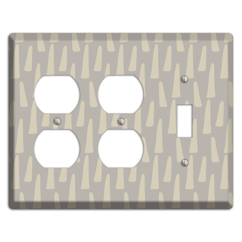 Simple Scandanavian Style HH 2 Duplex / Toggle Wallplate