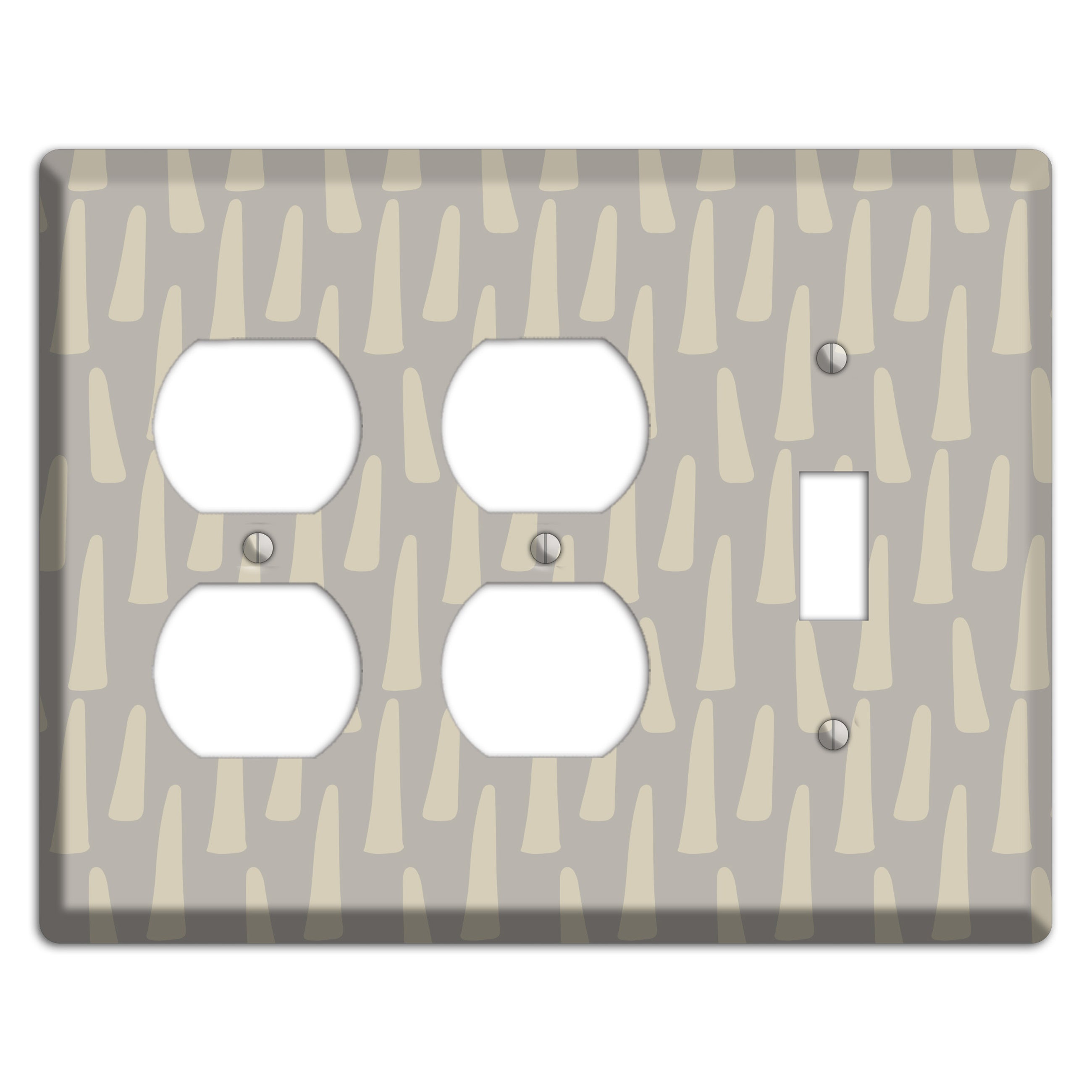 Simple Scandanavian Style HH 2 Duplex / Toggle Wallplate