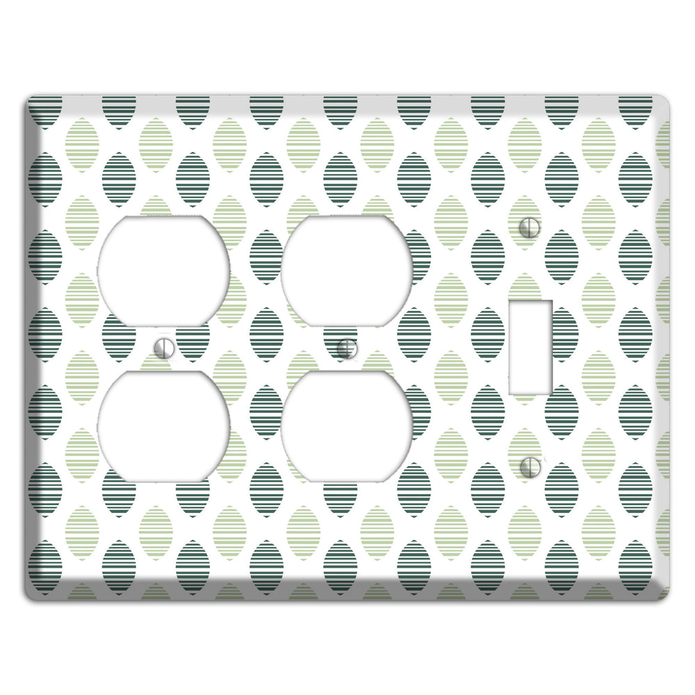Leaves Style A 2 Duplex / Toggle Wallplate