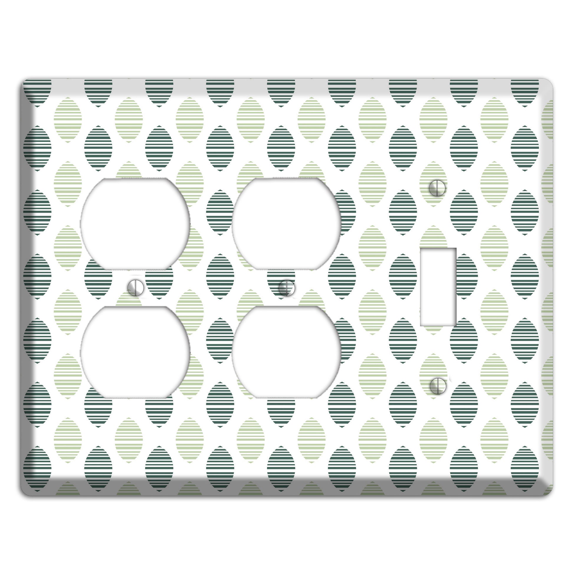 Leaves Style A 2 Duplex / Toggle Wallplate