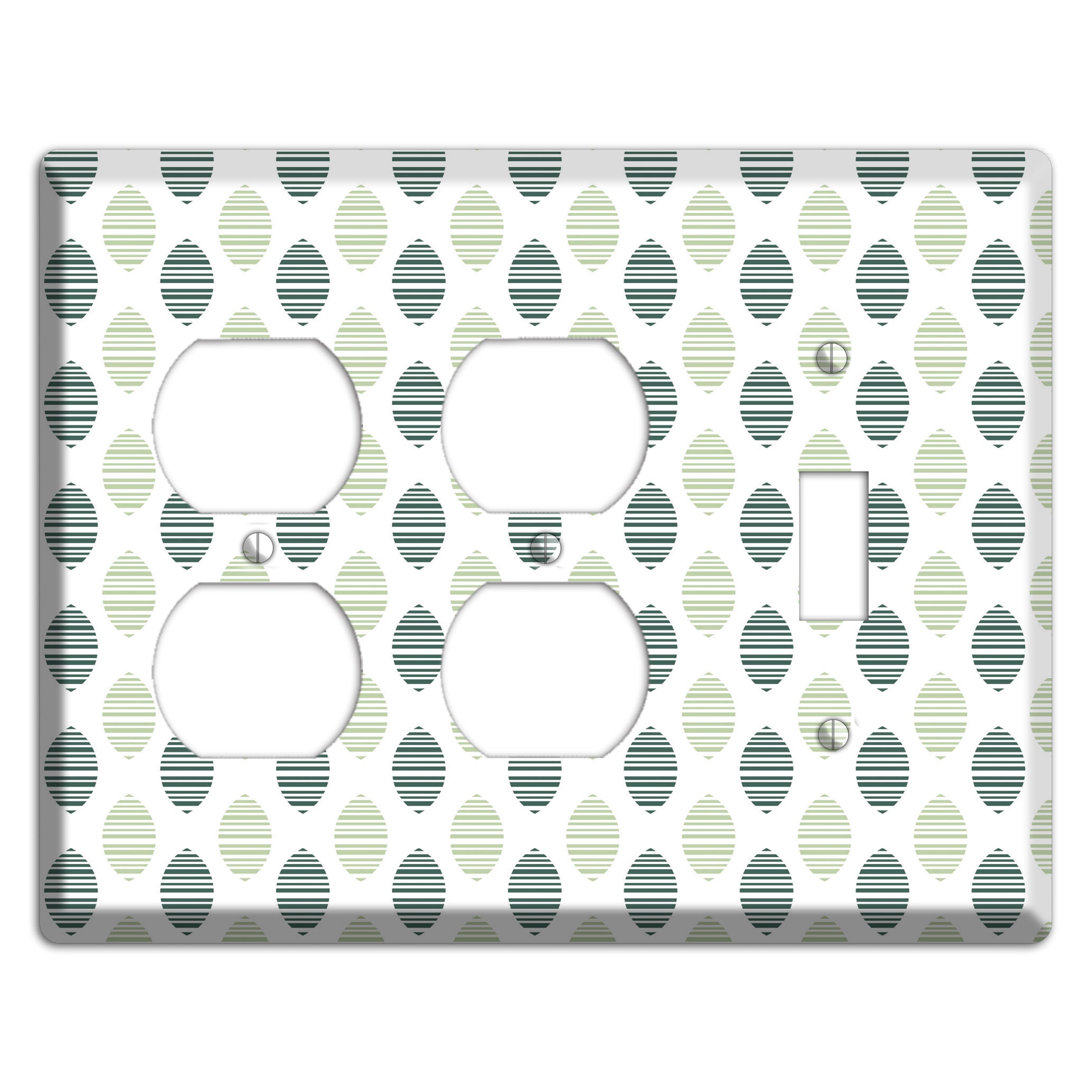 Leaves Style A 2 Duplex / Toggle Wallplate