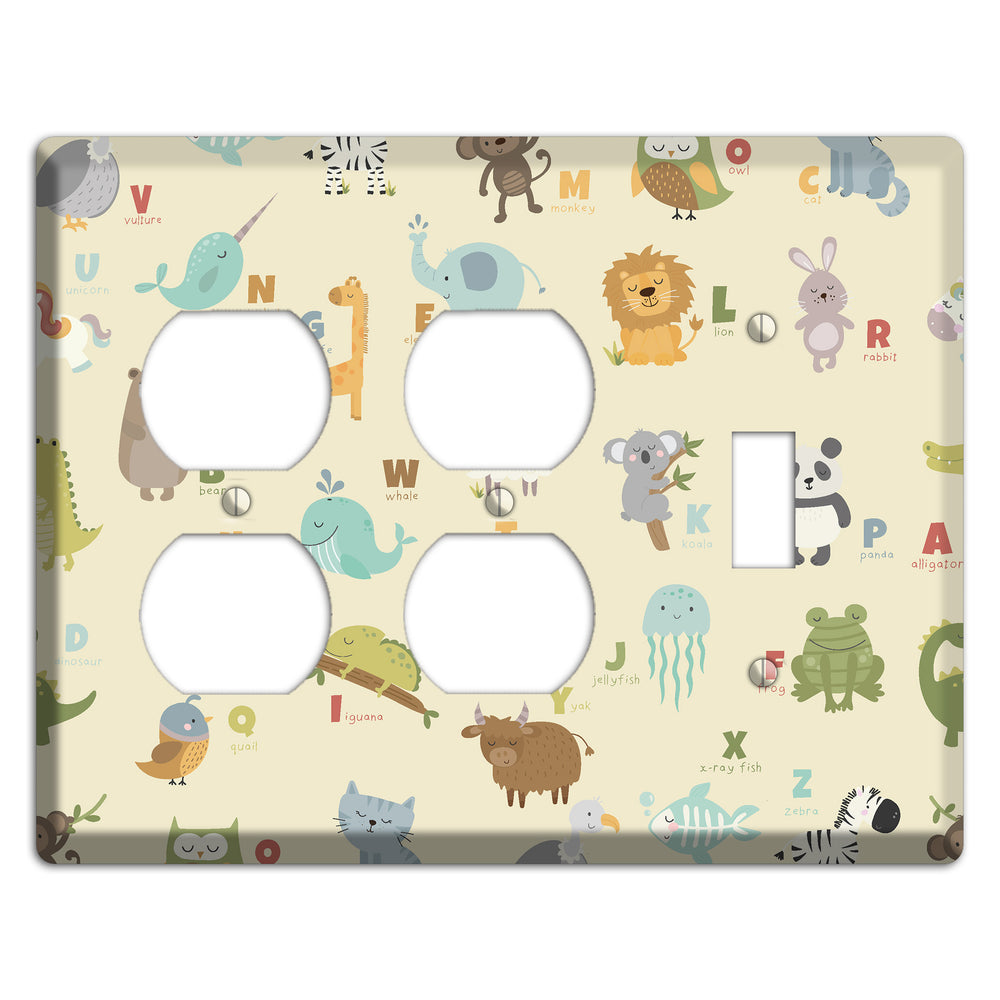 Animal Alphabet 2 2 Duplex / Toggle Wallplate