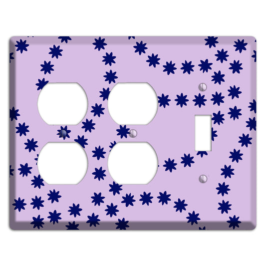 Lavender with Purple Constellation 2 Duplex / Toggle Wallplate