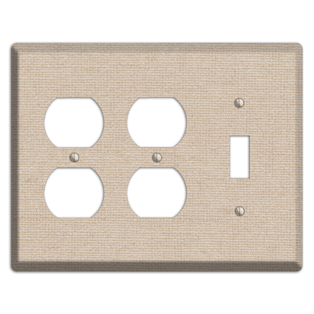 Vanilla Neutral Texture 2 Duplex / Toggle Wallplate