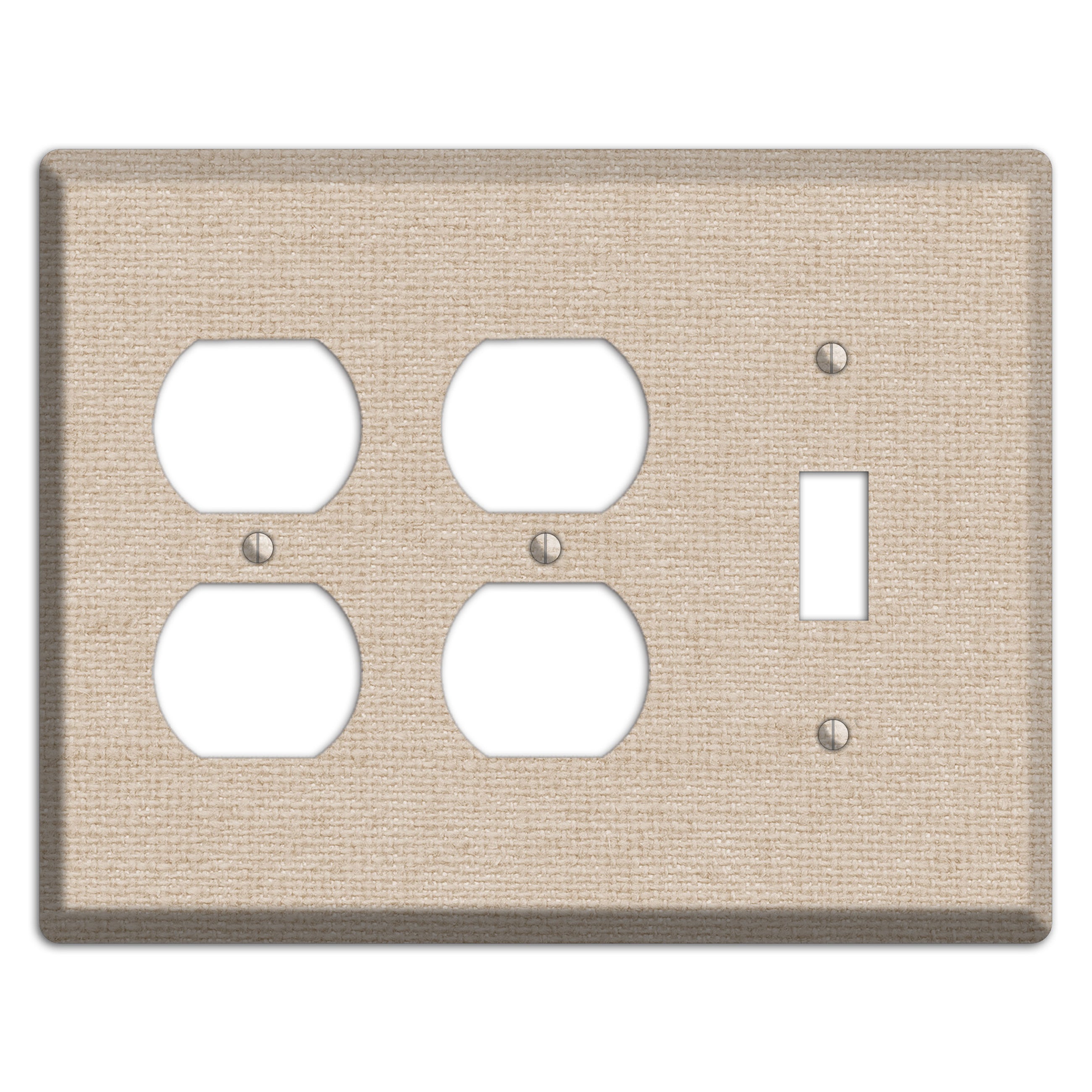 Vanilla Neutral Texture 2 Duplex / Toggle Wallplate