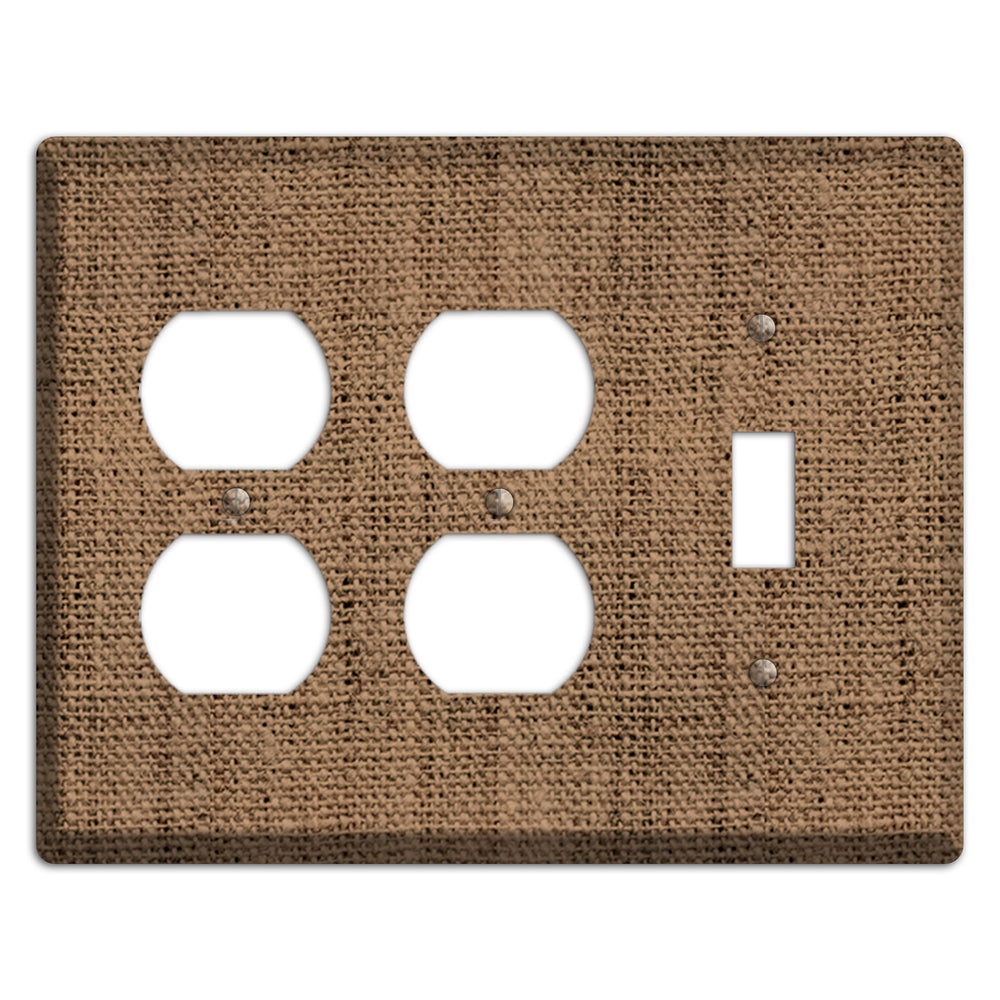 Beaver Burlap 2 Duplex / Toggle Wallplate