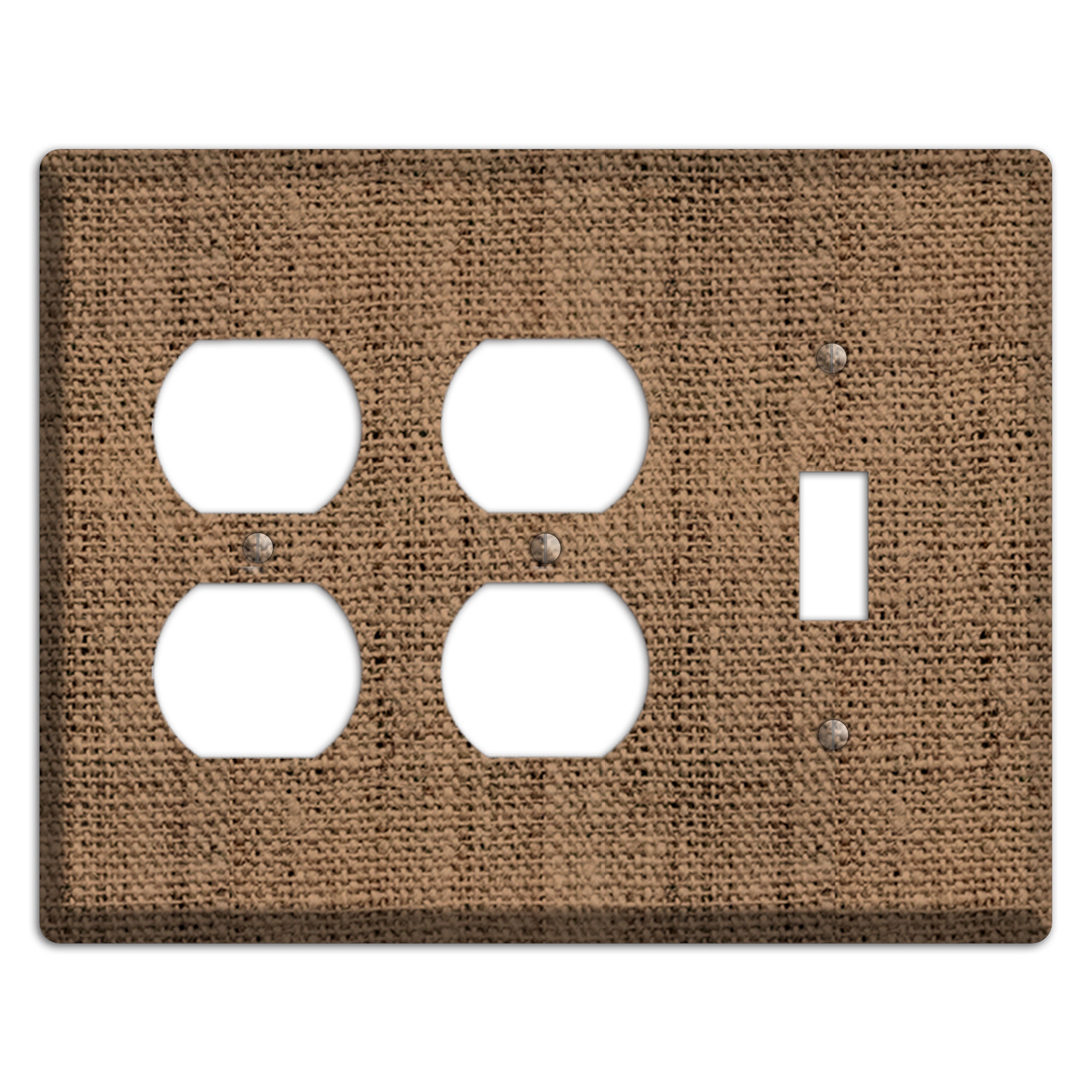 Beaver Burlap 2 Duplex / Toggle Wallplate