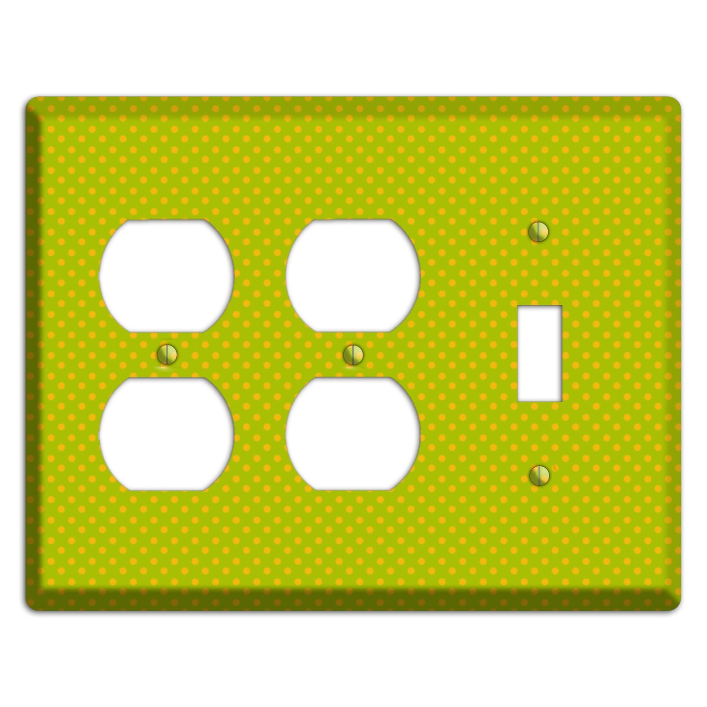 Multi Lime Tiny Polka Dots 2 Duplex / Toggle Wallplate