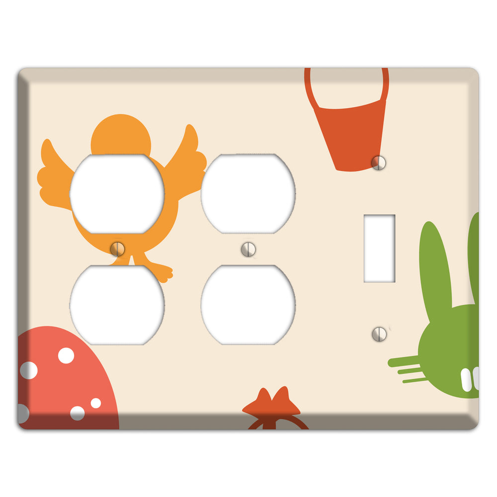 Yellow Chick 2 Duplex / Toggle Wallplate