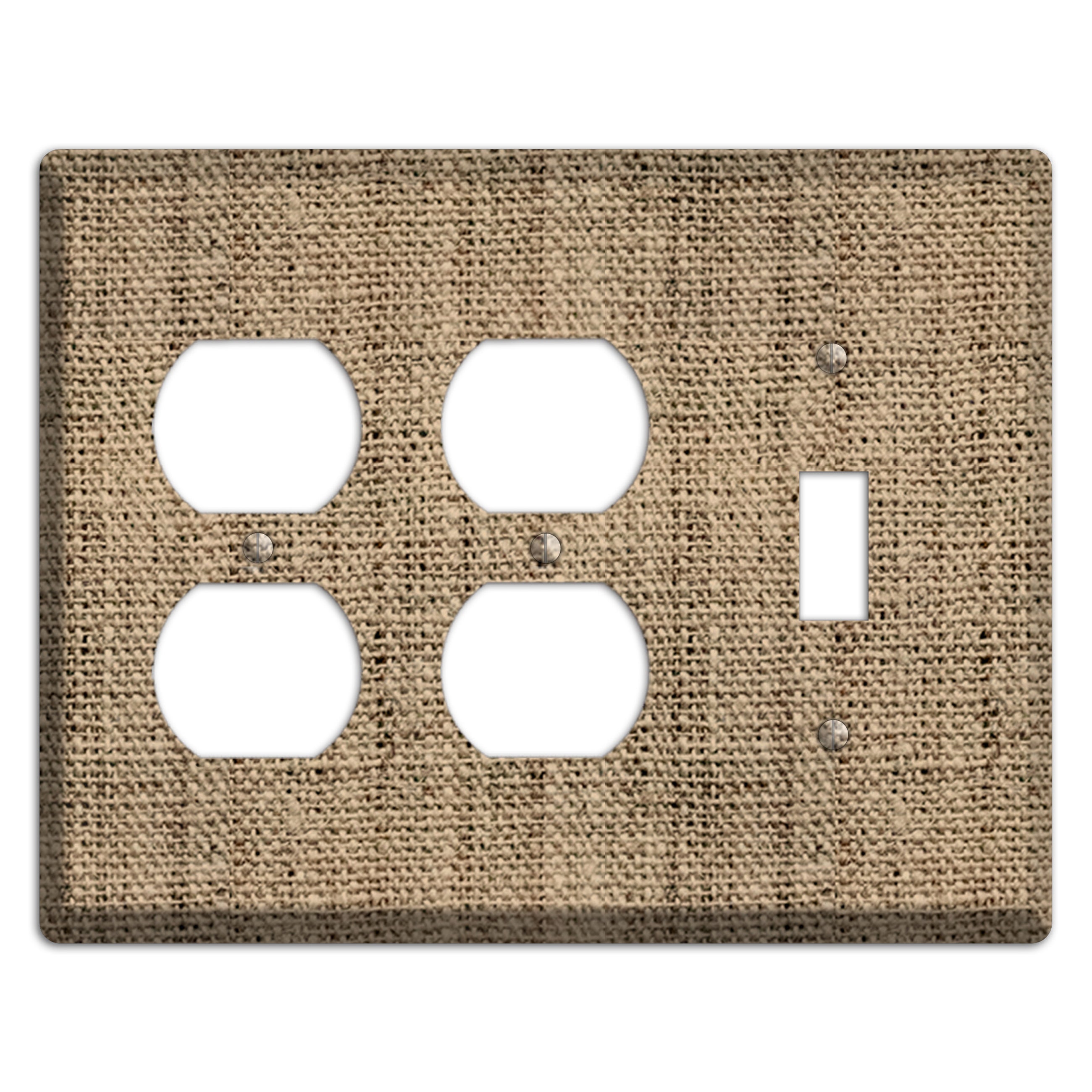 Donkey Brown Burlap 2 Duplex / Toggle Wallplate