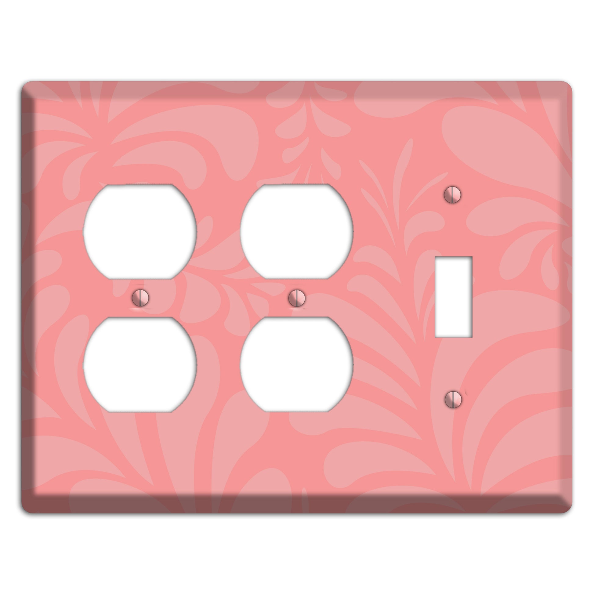 Pink Herati 2 Duplex / Toggle Wallplate