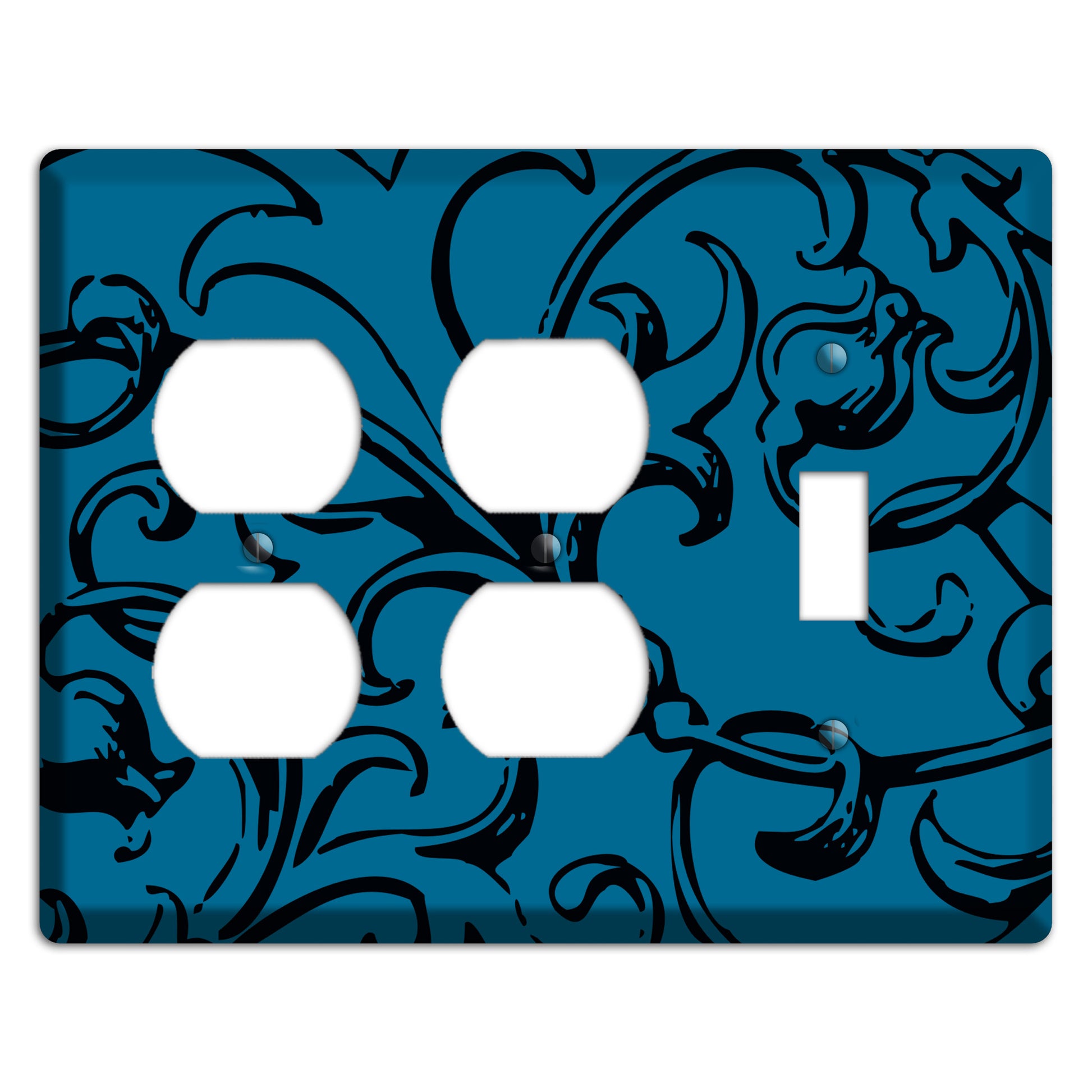 Victorian Blue 2 Duplex / Toggle Wallplate