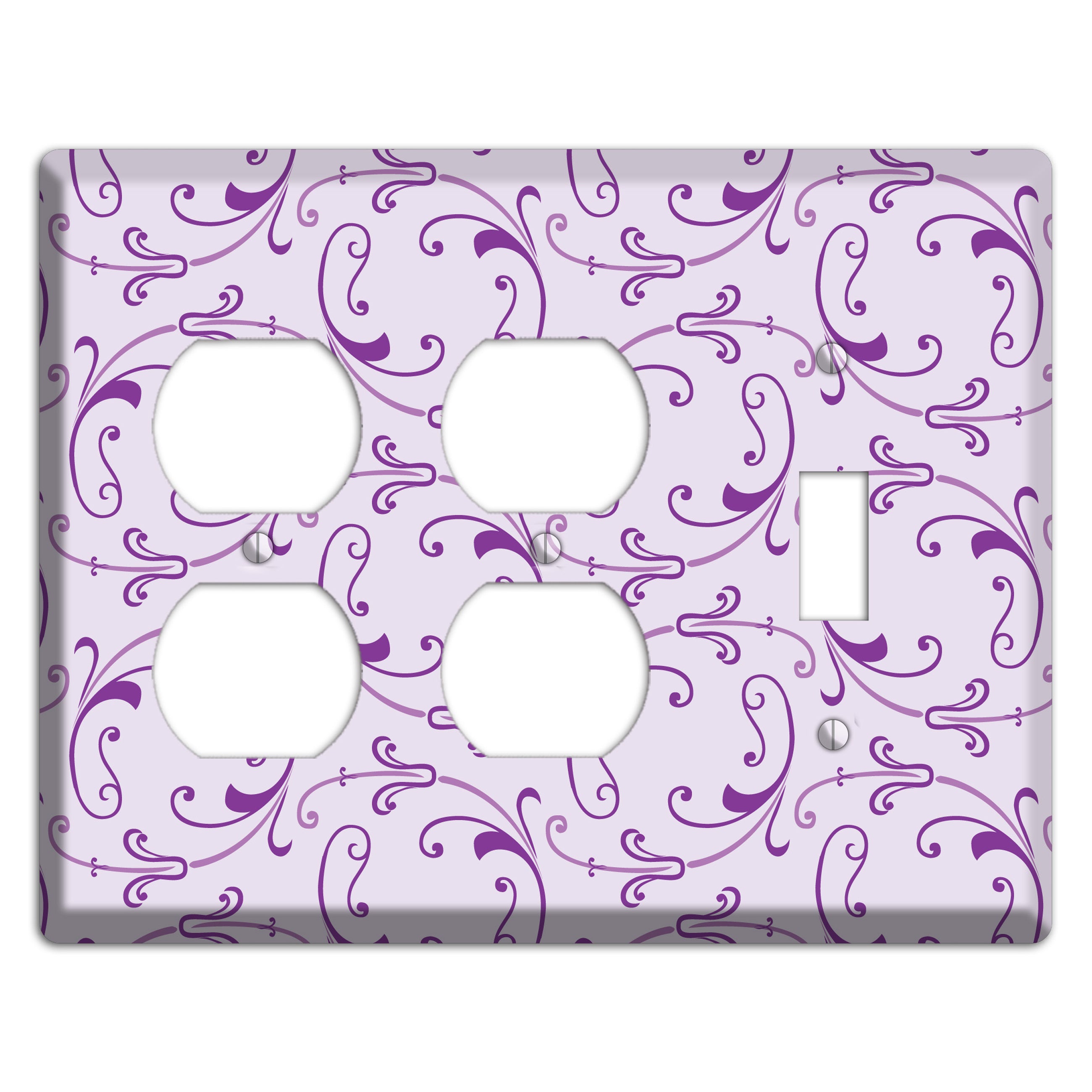 Lilac Victorian Sprig 2 Duplex / Toggle Wallplate