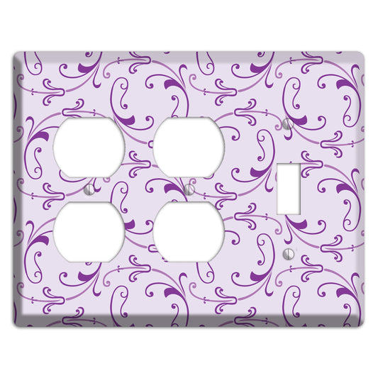 Lilac Victorian Sprig 2 Duplex / Toggle Wallplate
