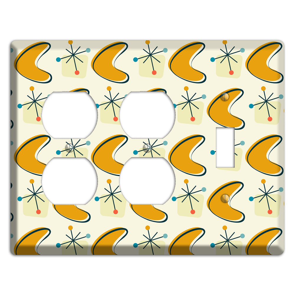 Yellow Boomerang 2 Duplex / Toggle Wallplate