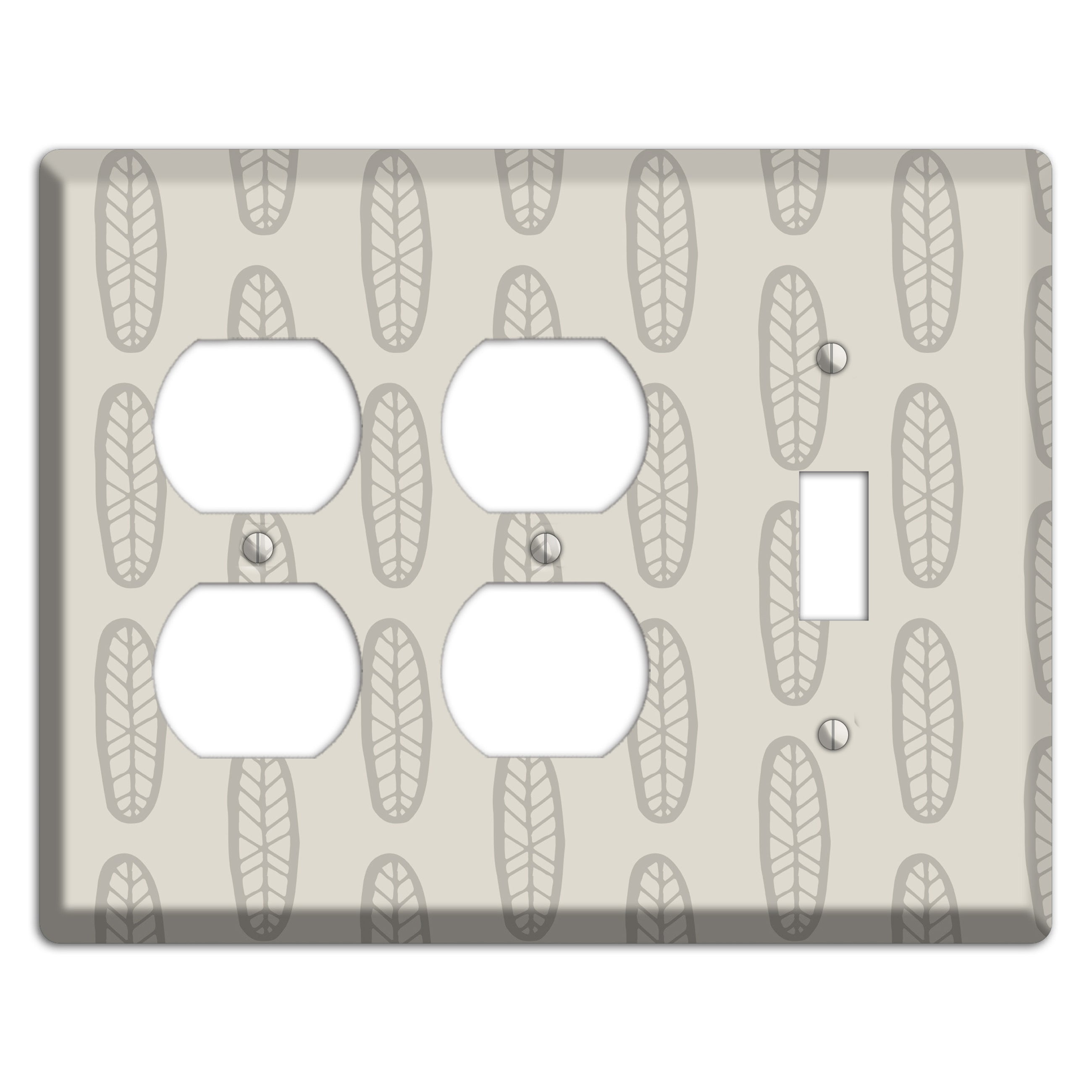 Simple Scandanavian Style K 2 Duplex / Toggle Wallplate