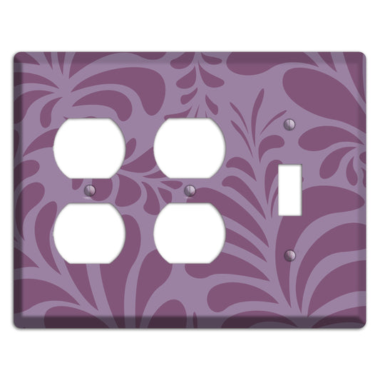 Purple Herati 2 Duplex / Toggle Wallplate