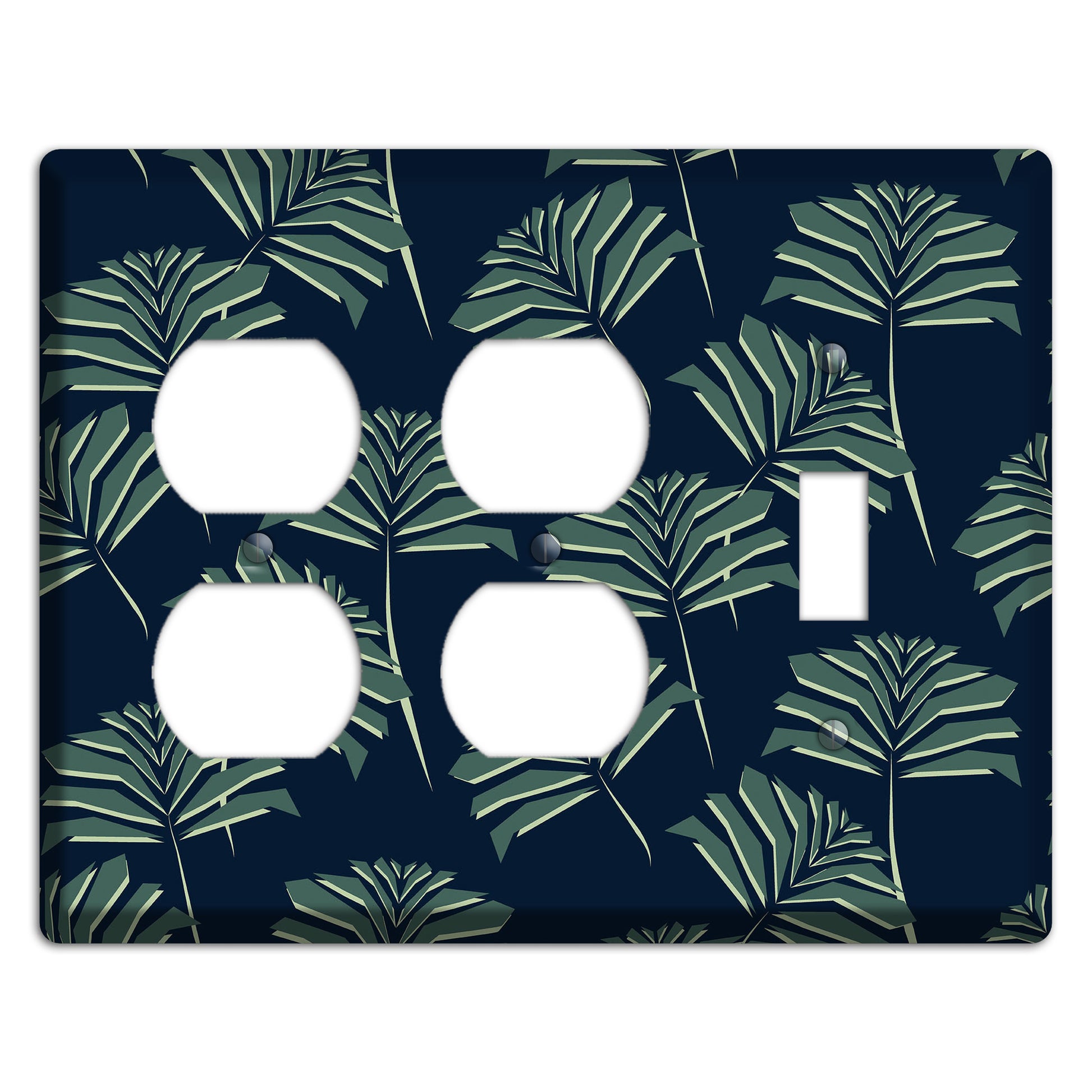 Leaves Style C 2 Duplex / Toggle Wallplate