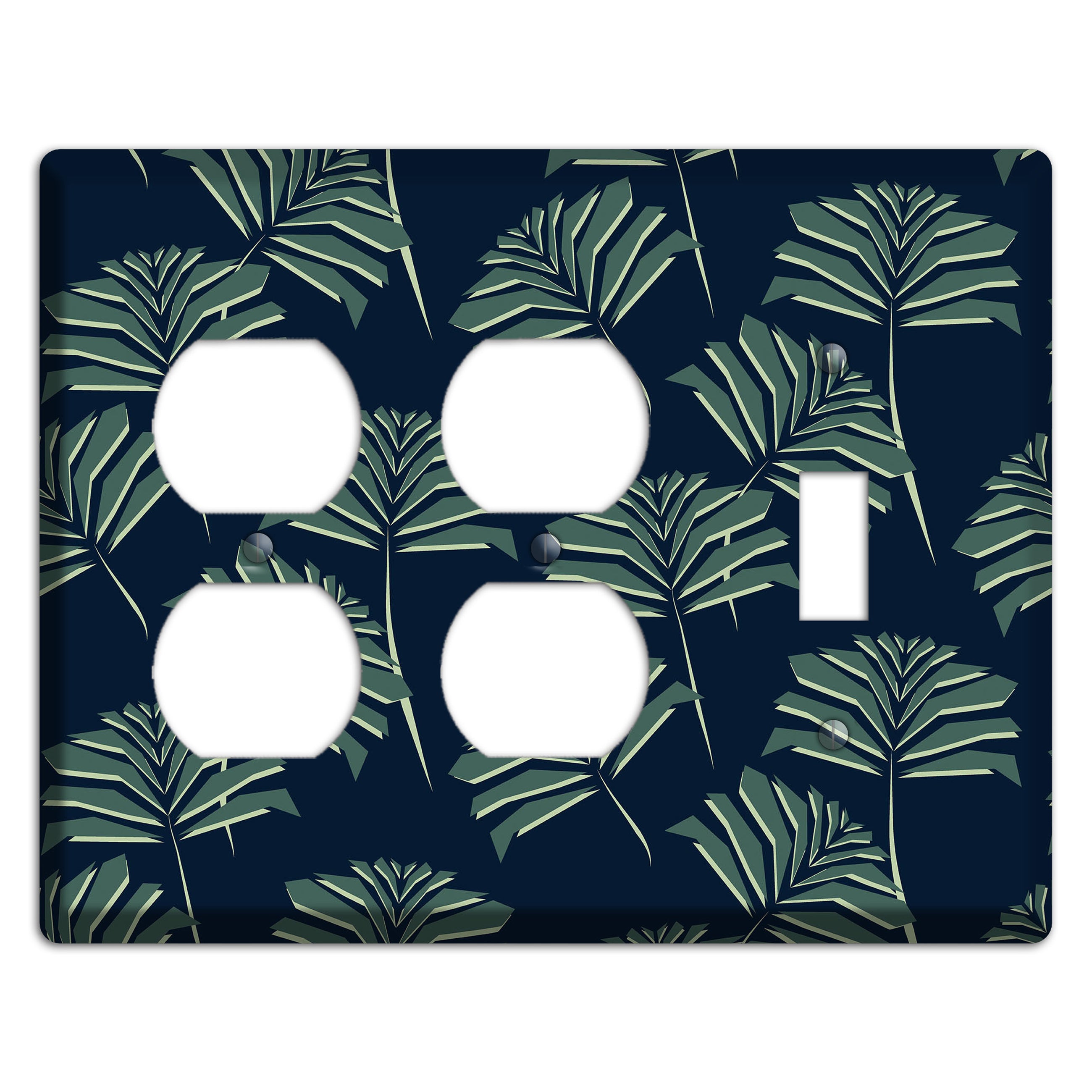 Leaves Style C 2 Duplex / Toggle Wallplate