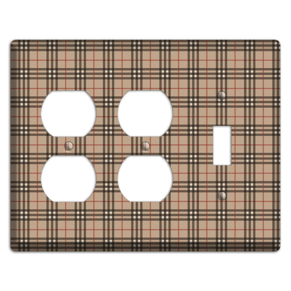 London Plaid 2 Duplex / Toggle Wallplate