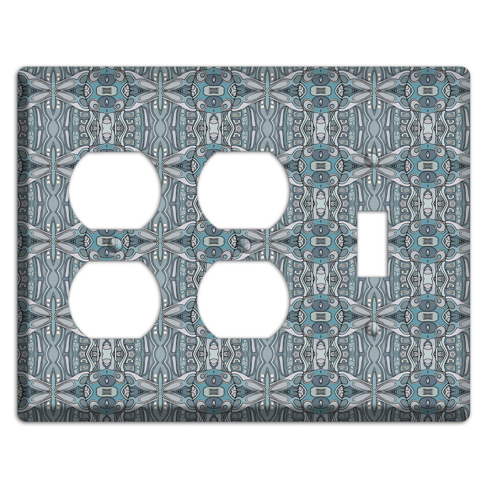 Blue Tapestry 2 Duplex / Toggle Wallplate