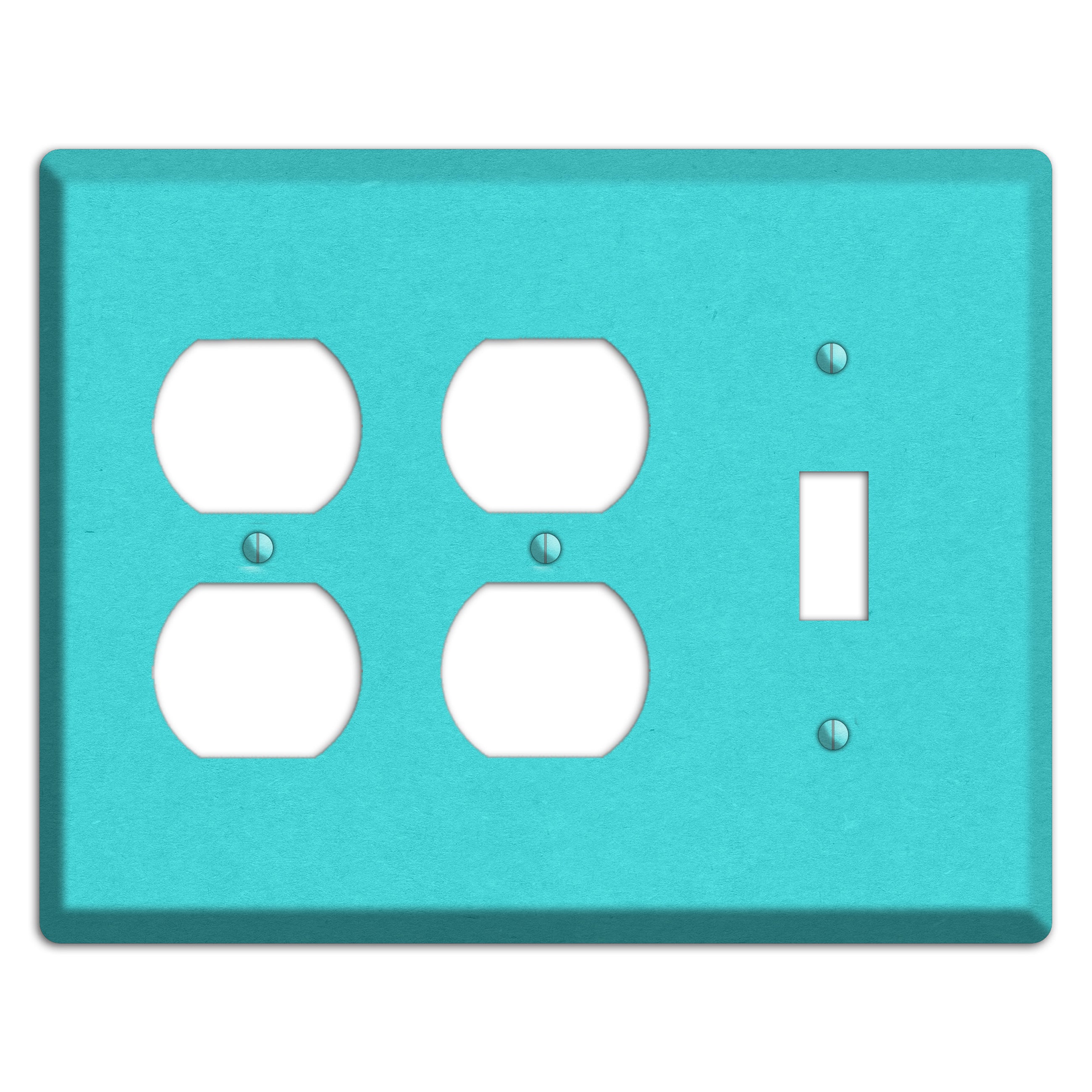 Turquoise Kraft 2 Duplex / Toggle Wallplate