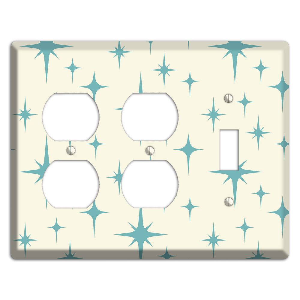 Yellow Atomic Star 2 Duplex / Toggle Wallplate