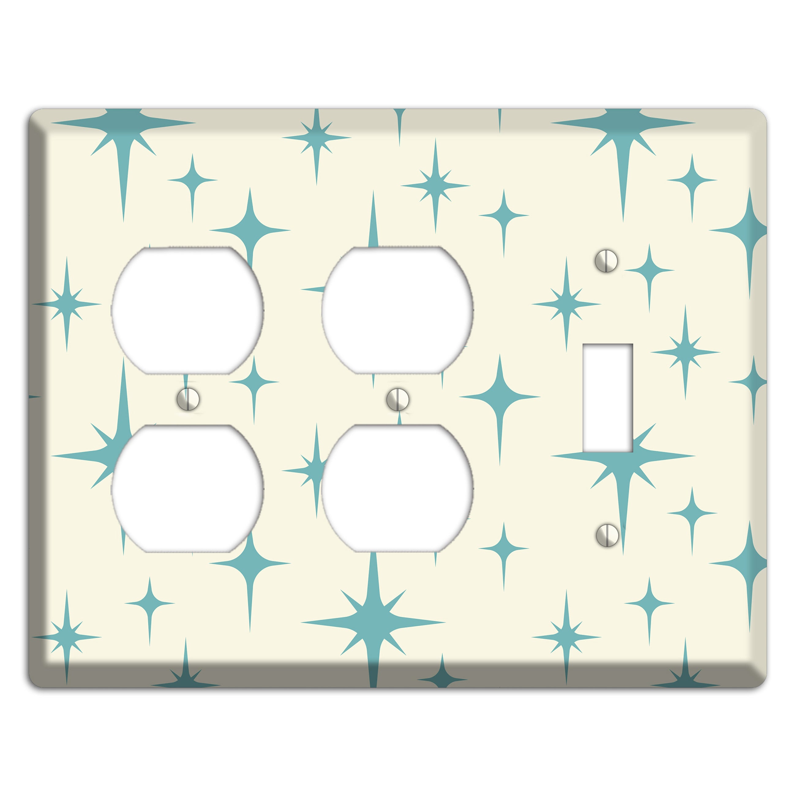 Yellow Atomic Star 2 Duplex / Toggle Wallplate