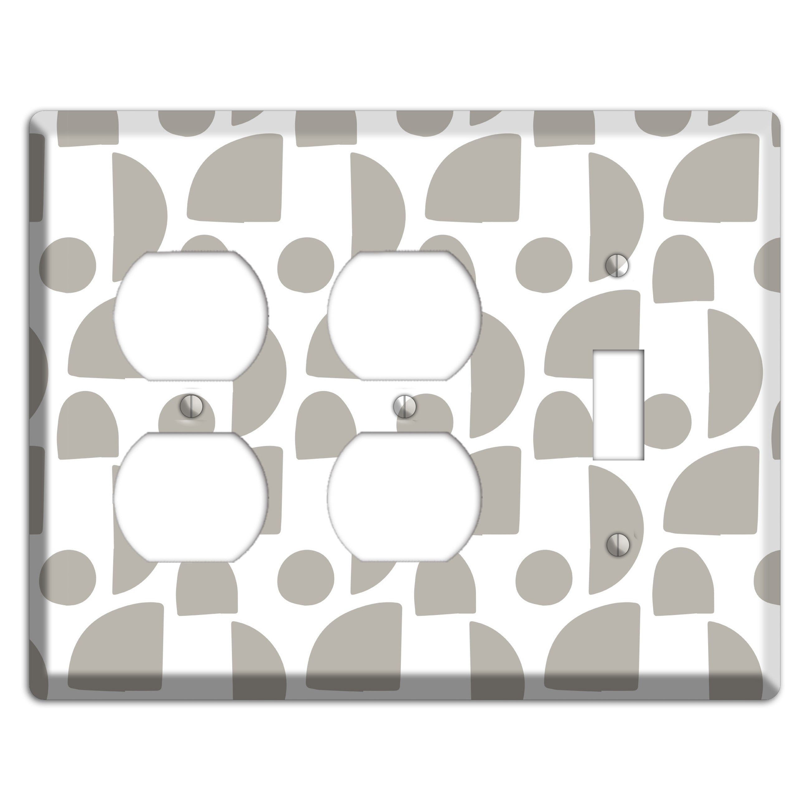 Simple Scandanavian Style L 2 Duplex / Toggle Wallplate