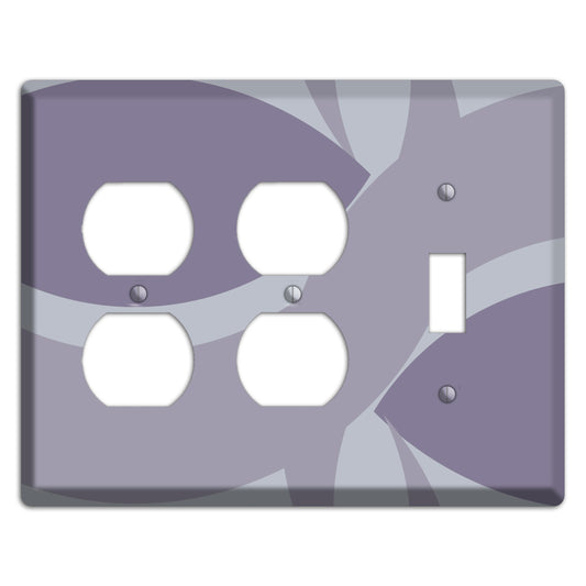 Grey and Lavender Abstract 2 Duplex / Toggle Wallplate