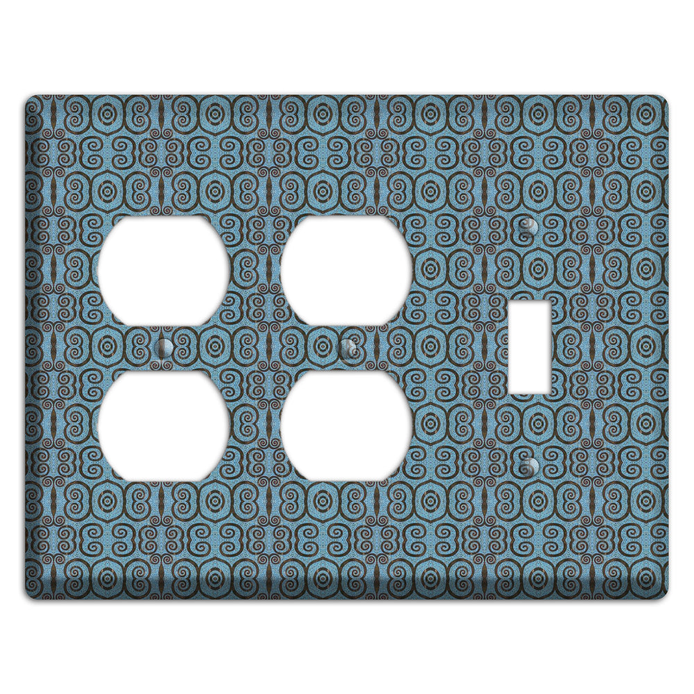 Blue Tapestry 2 Duplex / Toggle Wallplate