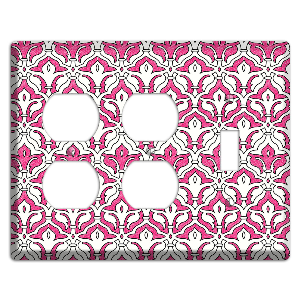 Pink Scallop Tapestry 2 Duplex / Toggle Wallplate