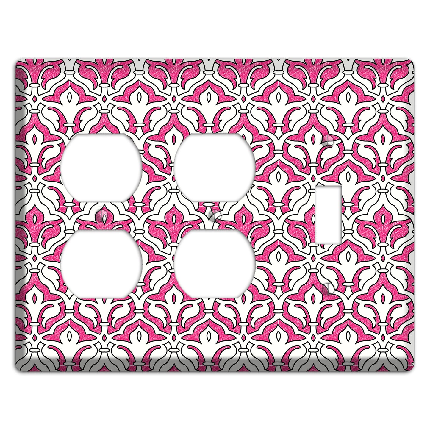 Pink Scallop Tapestry 2 Duplex / Toggle Wallplate