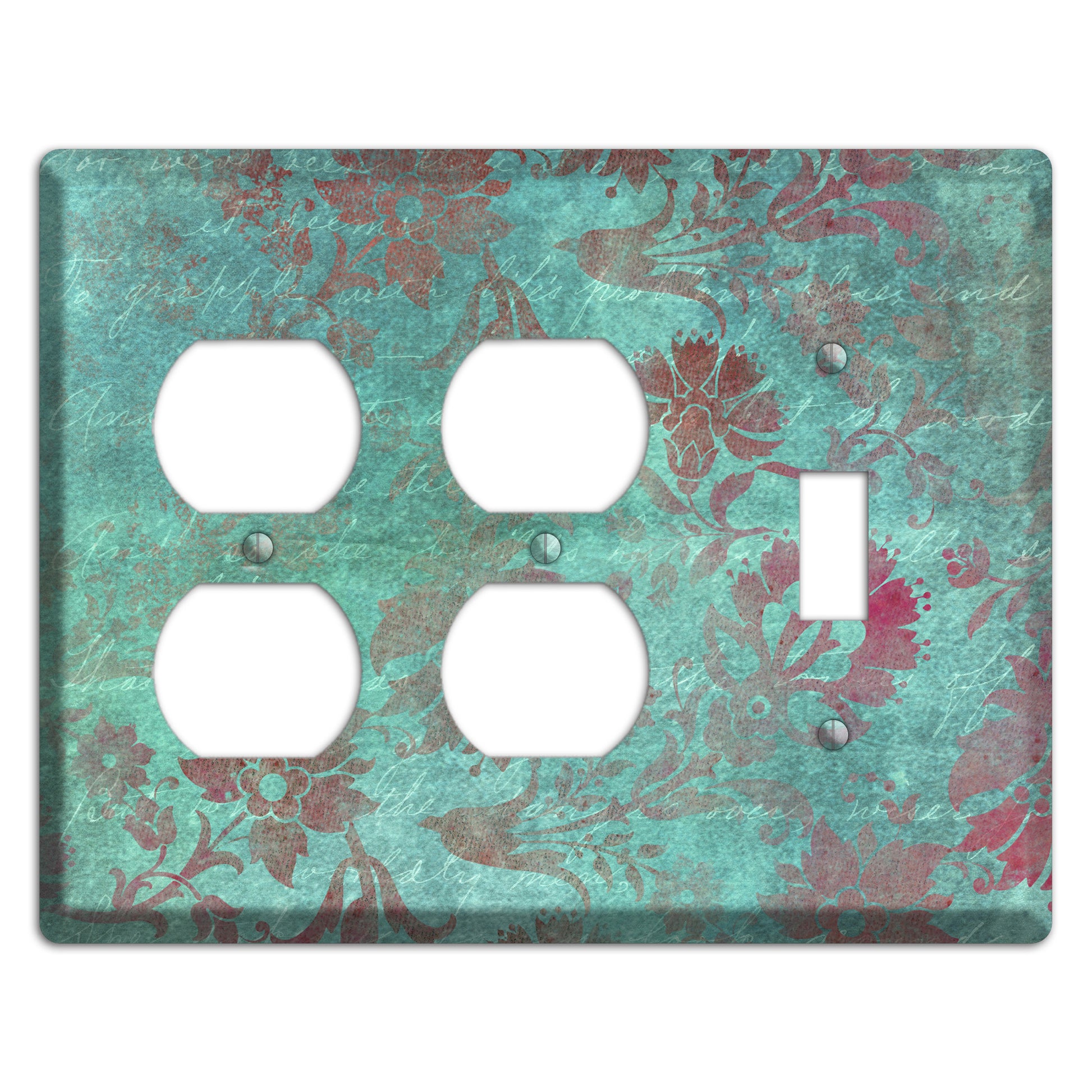Sea Nymph Whimsical Damask 2 Duplex / Toggle Wallplate