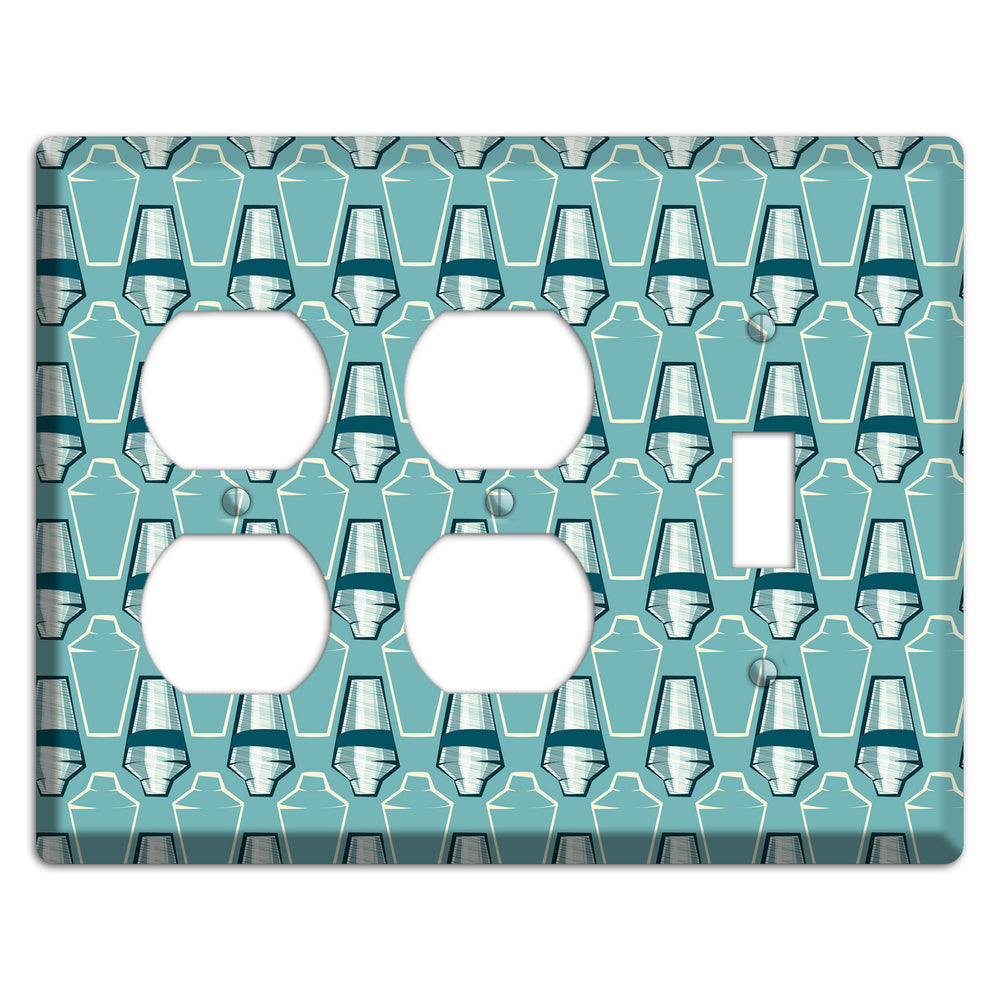 Cocktail Shakers 2 Duplex / Toggle Wallplate