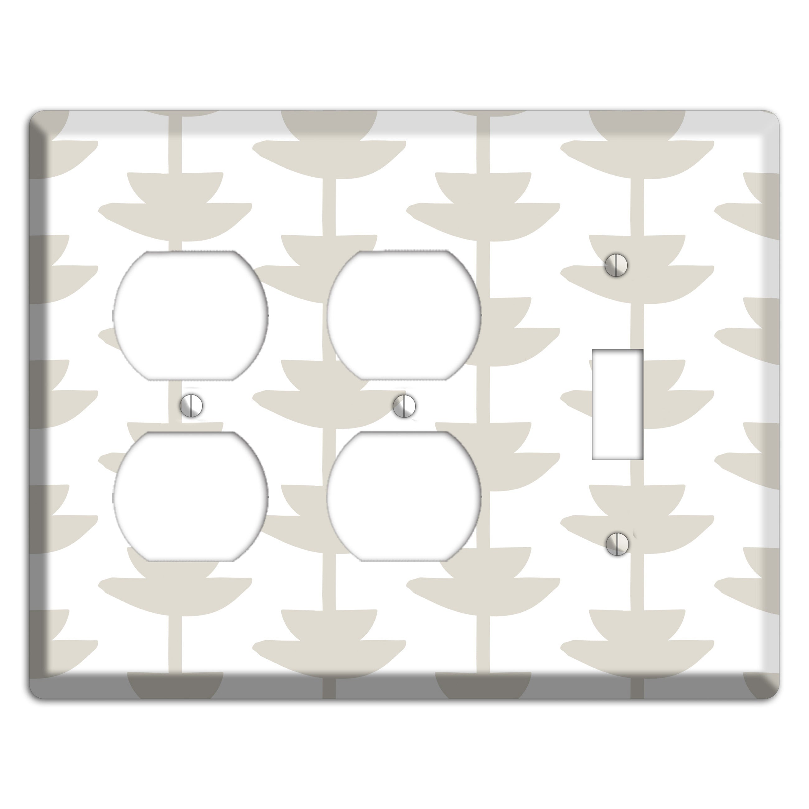 Simple Scandanavian Style P 2 Duplex / Toggle Wallplate