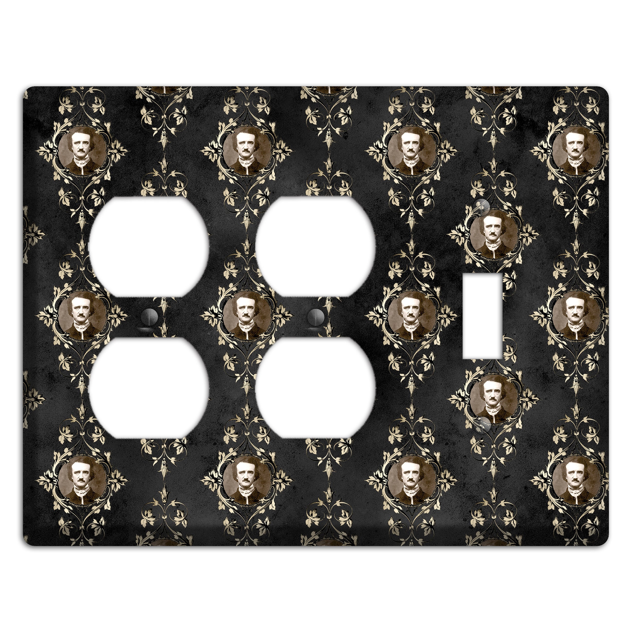 Edgar Allen Poe Self Portrait 2 Duplex / Toggle Wallplate