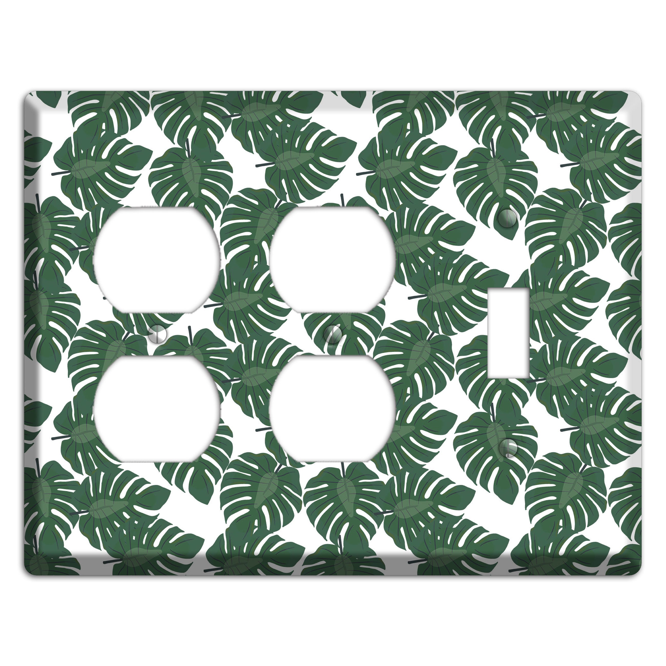 Leaves Style EE 2 Duplex / Toggle Wallplate