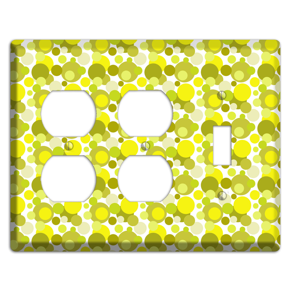 Multi Olive Bubble Dots 2 Duplex / Toggle Wallplate