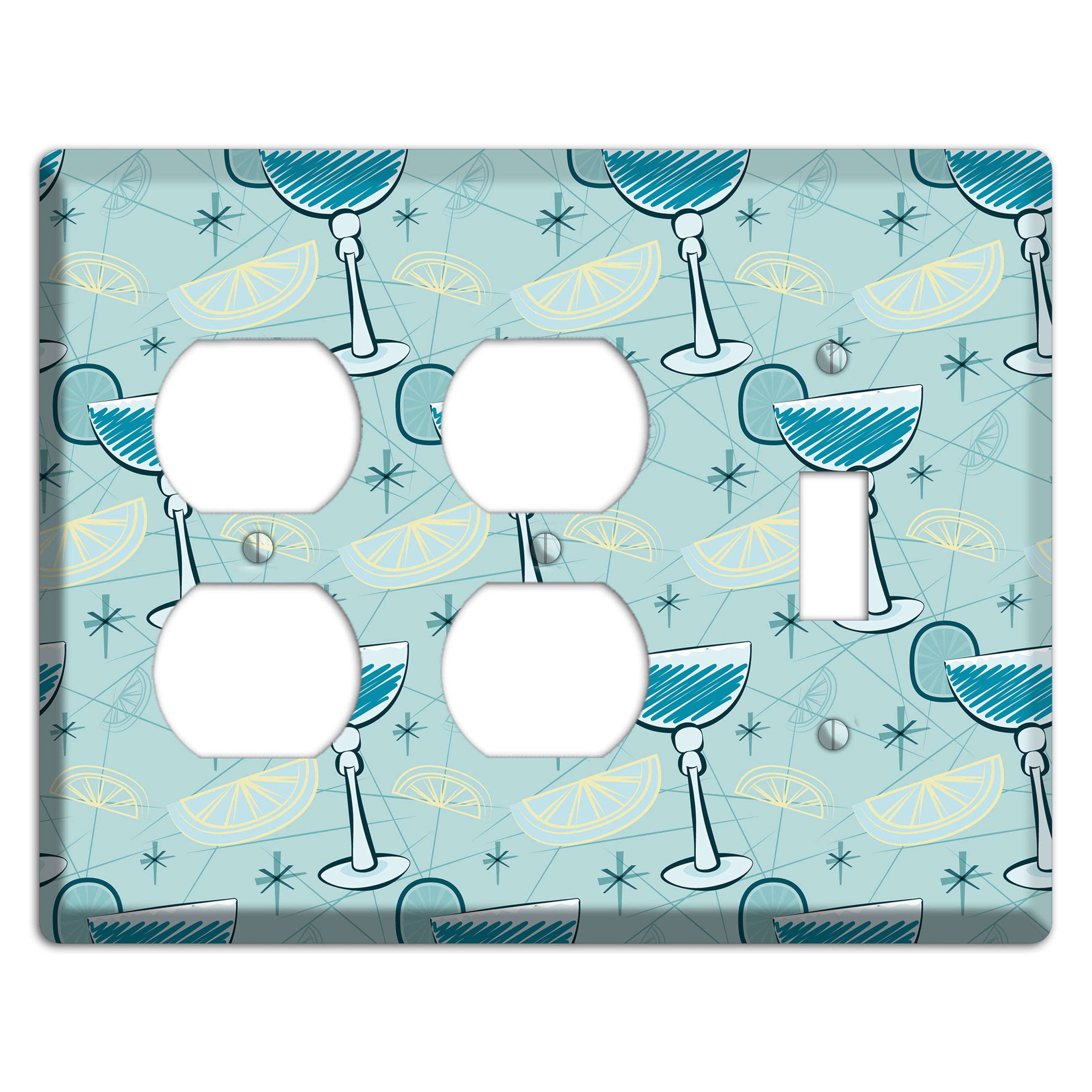Cocktails 2 Duplex / Toggle Wallplate