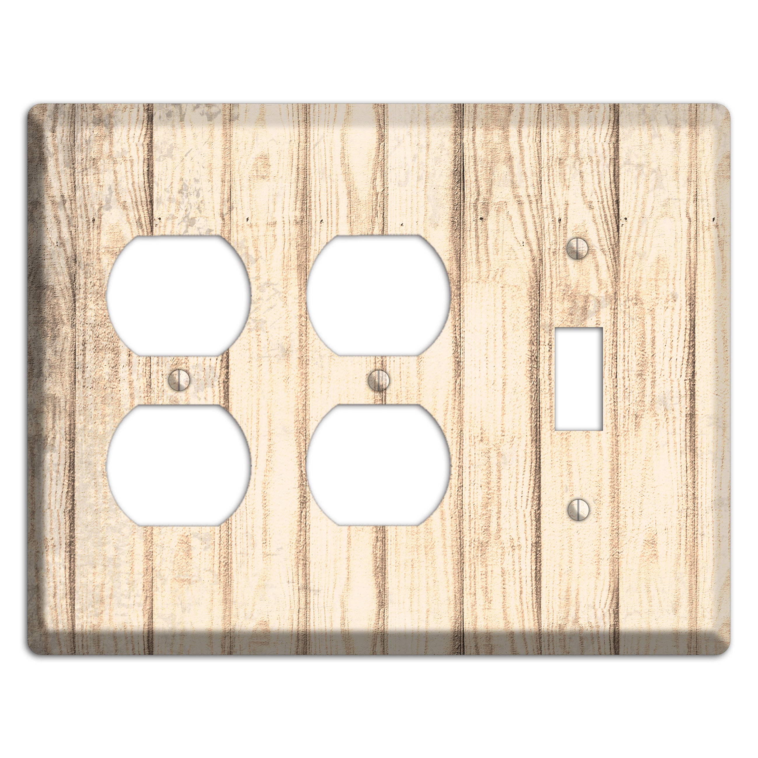 Sidecar Weathered Wood 2 Duplex / Toggle Wallplate